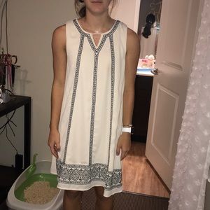 White and black dress